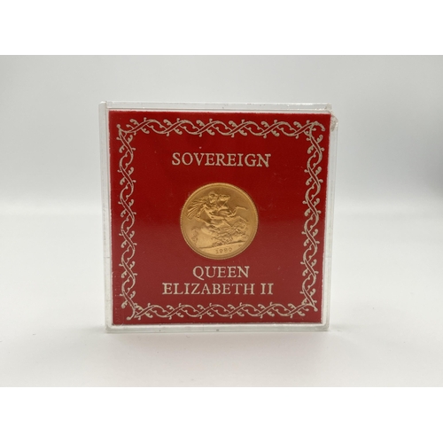 2314 - A cased 1980 Queen Elizabeth II 22ct gold full sovereign - approx. gross weight 8g