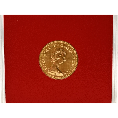 2314 - A cased 1980 Queen Elizabeth II 22ct gold full sovereign - approx. gross weight 8g