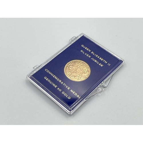 2315 - A 1952-1977 Queen Elizabeth II Silver Jubilee 9ct gold commemorative medal - approx. gross weight 2.... 