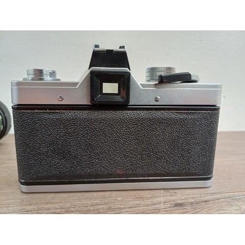 633 - Four Pentacon Praktica items, one BCA Electronic 35mm SLR camera fitted with Soligor f=35mm 1:3.5 wi... 