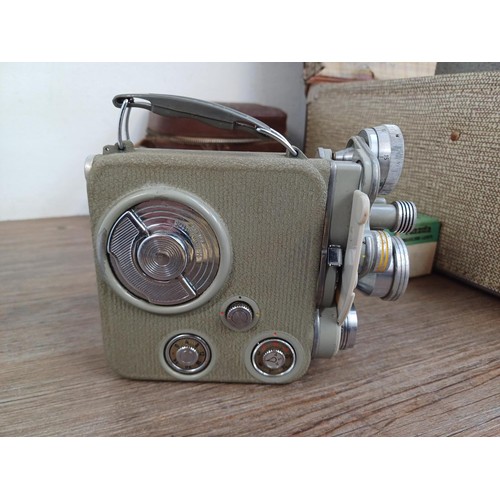 643 - A collection of cine items to include cased Eumig C3R rotatable lens turret 8mm camera, cased Specto... 