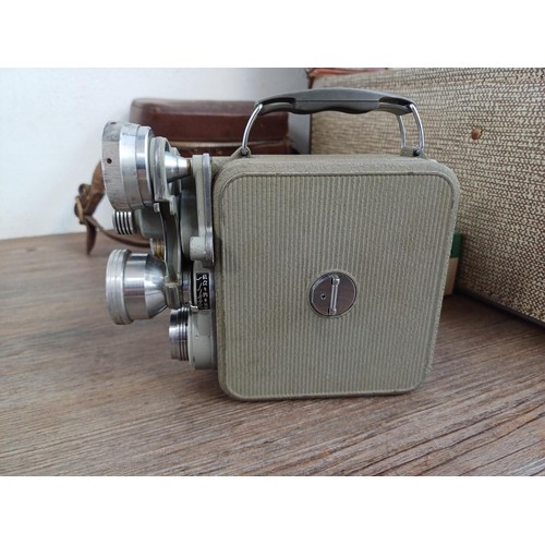 643 - A collection of cine items to include cased Eumig C3R rotatable lens turret 8mm camera, cased Specto... 