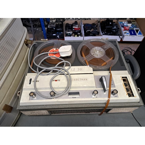 671 - Four reel-to-reel tape recorders, two Elizabethan LZ-29, one National RS-750 and one Elizabethan LZ3... 