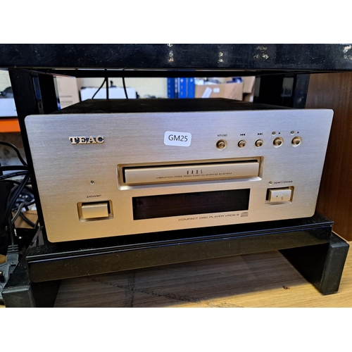 674 - A Sound Organisation hi-fi stand containing three items of Teac hi-fi, one T-H500 AM/FM tuner, one A... 