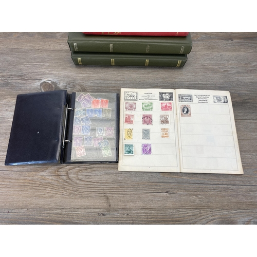 503 - Eight albums containing a collection of worldwide stamps