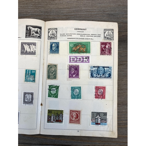 503 - Eight albums containing a collection of worldwide stamps