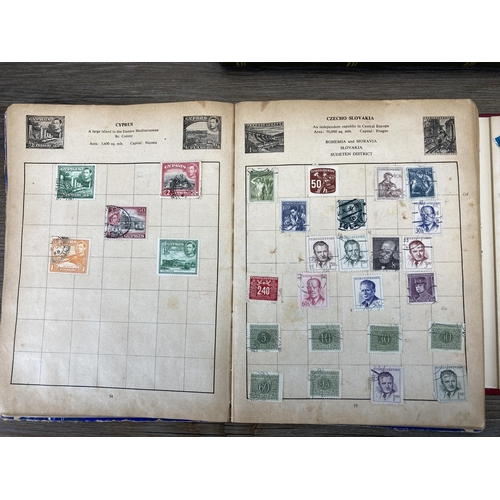 503 - Eight albums containing a collection of worldwide stamps