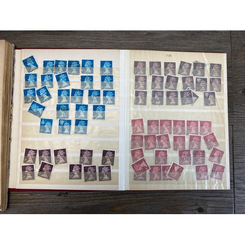 503 - Eight albums containing a collection of worldwide stamps