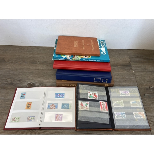 504 - Eight albums containing a collection of worldwide stamps