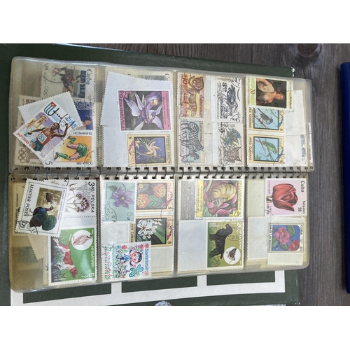 506 - Ten albums containing a collection of worldwide stamps