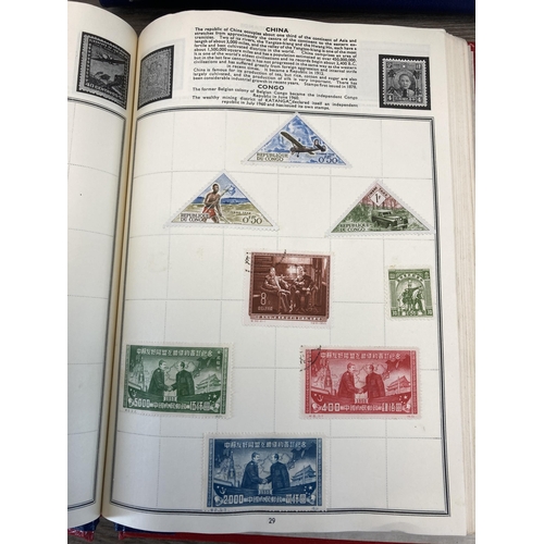 506 - Ten albums containing a collection of worldwide stamps