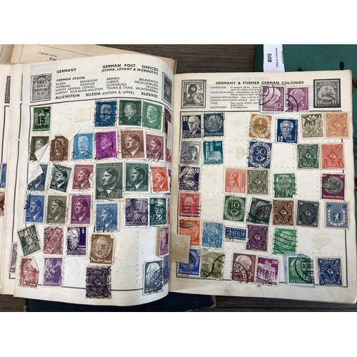 508 - Nine albums containing a collection of worldwide stamps