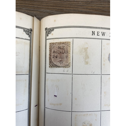 509 - A 19th century Lincoln stamp album containing a collection of 19th century and later worldwide stamp... 