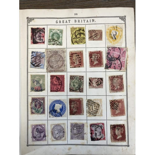 509 - A 19th century Lincoln stamp album containing a collection of 19th century and later worldwide stamp... 