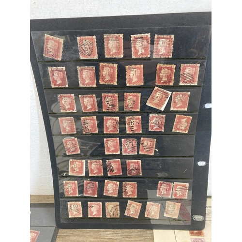 510 - A collection of 19th century and later Great British stamps to include Penny Reds, Penny Blue etc.