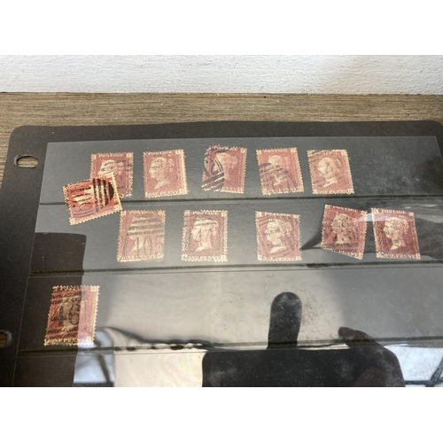 510 - A collection of 19th century and later Great British stamps to include Penny Reds, Penny Blue etc.