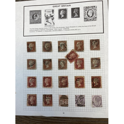 510 - A collection of 19th century and later Great British stamps to include Penny Reds, Penny Blue etc.