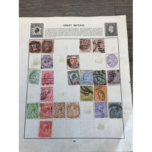 510 - A collection of 19th century and later Great British stamps to include Penny Reds, Penny Blue etc.