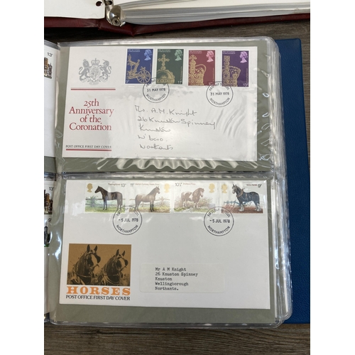 511 - Three albums containing a collection of British first day covers and stamps