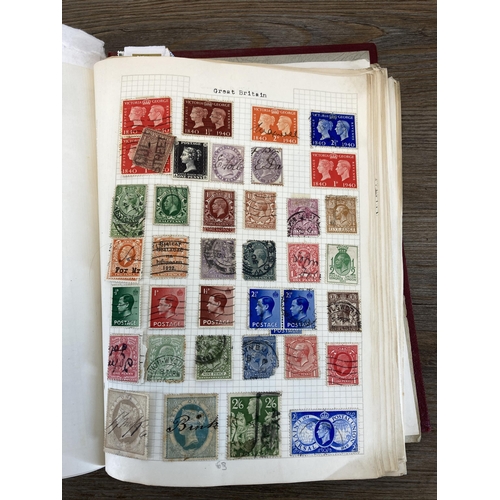 520 - Two albums containing a collection of worldwide stamps