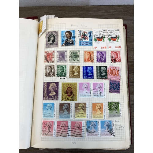 520 - Two albums containing a collection of worldwide stamps