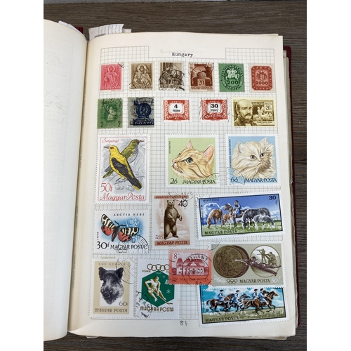 520 - Two albums containing a collection of worldwide stamps