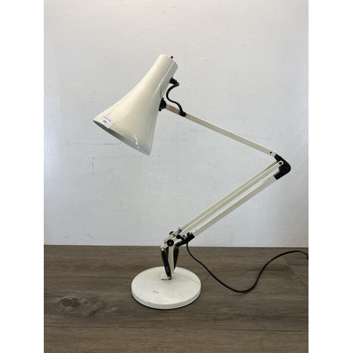 525 - A 1980s Anglepoise model 90 white articulated desk lamp