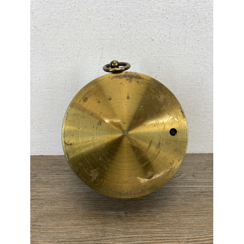 543 - A 19th century brass cased Negretti & Zambra of London barometer - model no. 17242