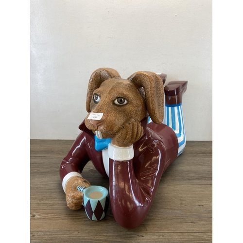 556 - A large fibreglass and resin Alice in Wonderland March Hare Mad Hatters Tea Party figurine - approx.... 