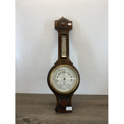 572 - A 19th century style J. Parks & Sons of Liverpool barometer - approx. 67cm long