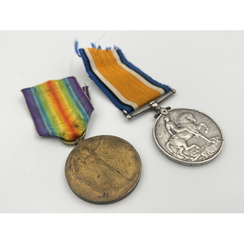 2005 - Two WWI British medals, one Victory presented to 53248 Dvr. F. Smith R.A. and one War presented to 1... 