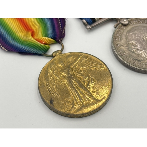 2006 - Two WWI British medals, one Victory presented to 266153 Pte. E. Hulme R. Lanc. R. and one War presen... 