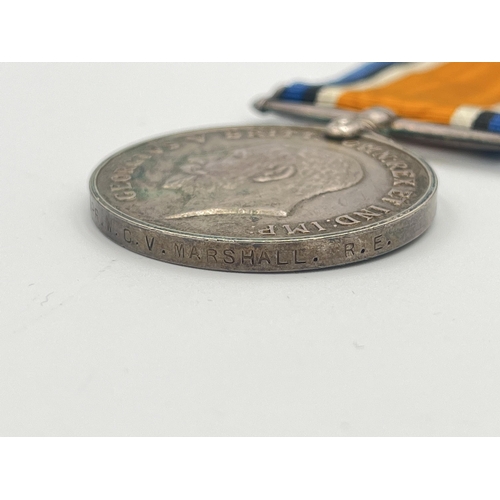 2006 - Two WWI British medals, one Victory presented to 266153 Pte. E. Hulme R. Lanc. R. and one War presen... 