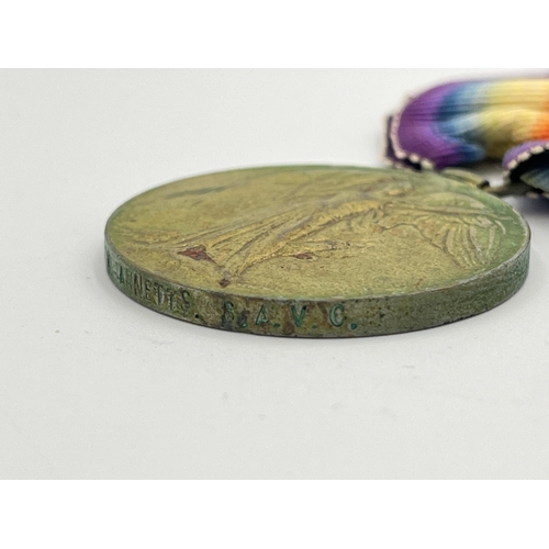 2012 - Two WWI British Victory medals, one presented to M-334368 Pte. F. J. Bean A.S.C. and one presented t... 