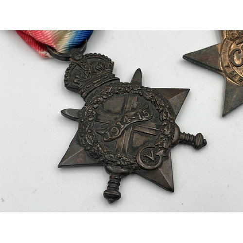 2016 - Two WWI British medals, one 1914-15 Star presented to Sjt. J.F. Holland S.A.S.C. M.T. and one The Af... 