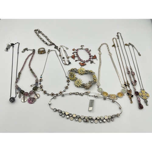 2424 - A collection of Pilgrim costume jewellery