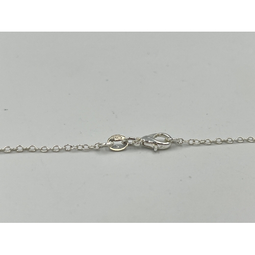 2508 - A Swarovski stamped .925 crystal pendant necklace