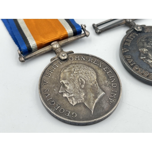 2019 - Two WWI British Liverpool Regiment War medals, one presented to 9010 Pte. W. H. Powney and one prese... 