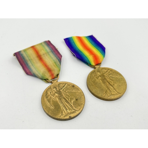 2027 - Two WWI British Royal Artillery Victory medals, one presented to 16519 Cpl. G. Mallabone and one pre... 