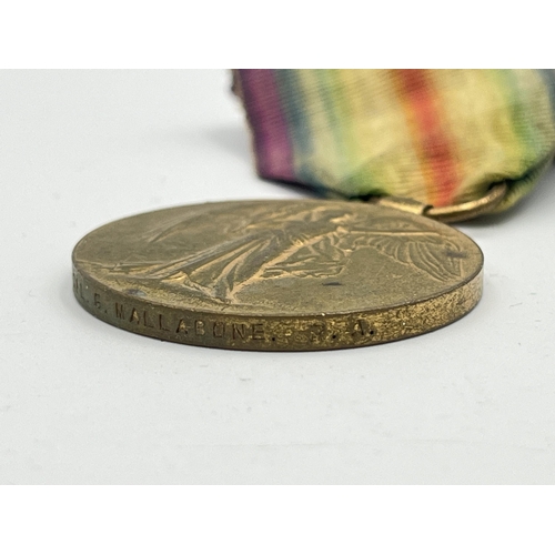 2027 - Two WWI British Royal Artillery Victory medals, one presented to 16519 Cpl. G. Mallabone and one pre... 