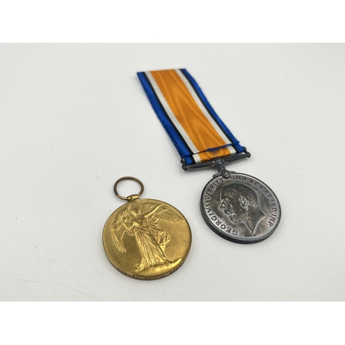 2031 - A WWI British medal pair presented to 150414 Spr. H. Bins. R.E.