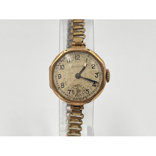 2327 - An Art Deco Rolex Rolco hallmarked 9ct gold mechanical wristwatch - approx. gross weight 16.12g