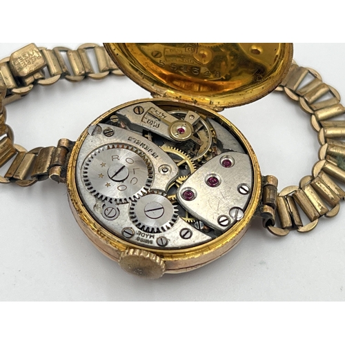 2327 - An Art Deco Rolex Rolco hallmarked 9ct gold mechanical wristwatch - approx. gross weight 16.12g