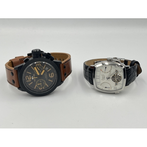 2333 - Two boxed men's wristwatches, one TW Steel Canteen CS43 quartz and one Arbutus automatic with open h... 