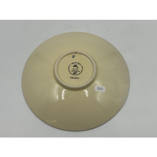 336 - A Poole Pottery The Planet Uranus limited edition charger - approx. 26.5cm diameter