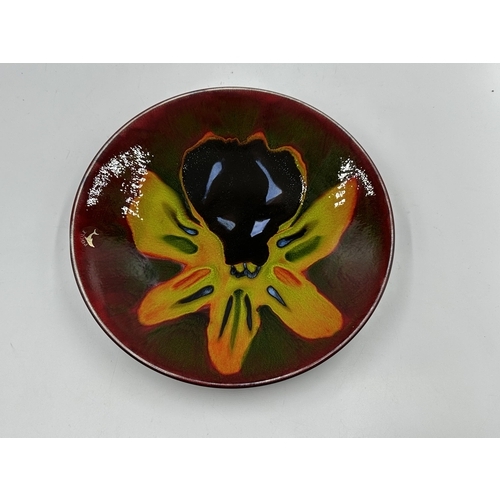 340 - A Poole Studio Spider Orchid limited edition charger - approx. 26.5cm diameter