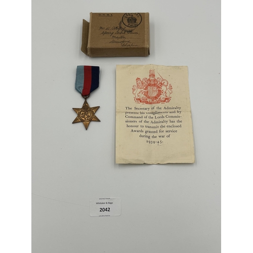 2042 - A boxed WWII 1939-1945 Star medal