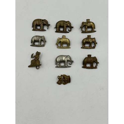 2247 - Ten military cap badges