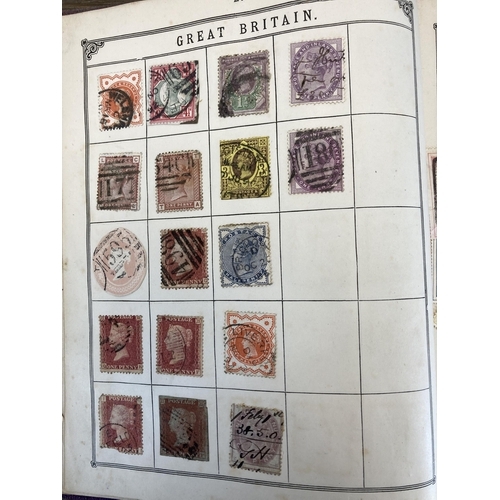 509 - A 19th century Lincoln stamp album containing a collection of 19th century and later worldwide stamp... 