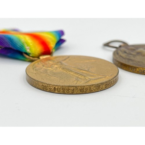 2044 - Two WWI 1914-1919 Victory medals, one presented to SE-19266 CPL. F. Scraggs. A. V. C. and one CPL. A... 